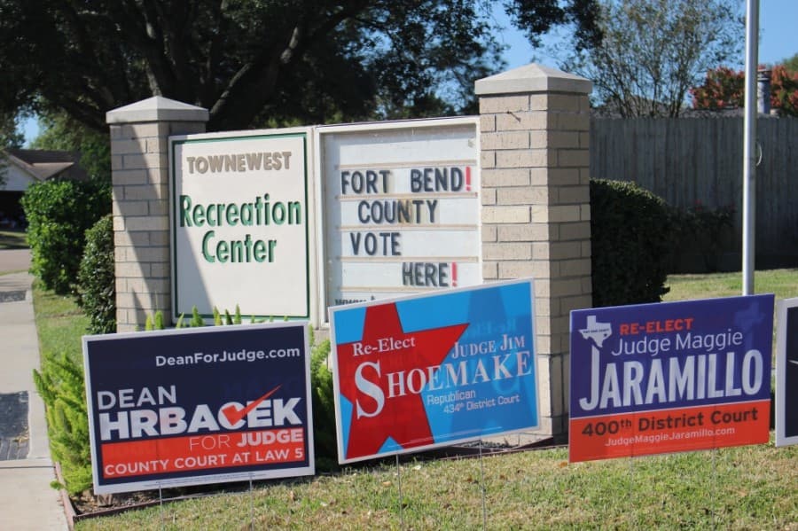 Townewest Towne Hall was one of the 84 Fort Bend County polling places open on Election Day. (Claire Shoop/Community Impact Newspaper)