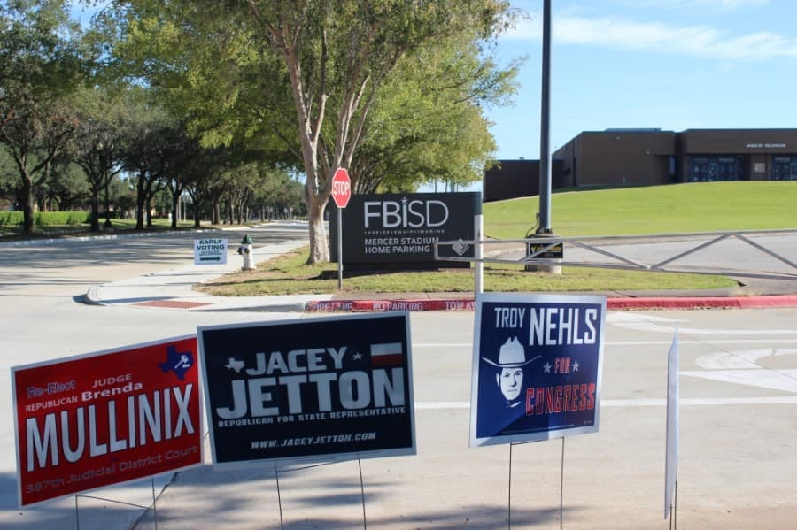 The Fort Bend ISD Administration Building served as a voting location on Election Day, as did several district schools. (Claire Shoop/Community Impact Newspaper)