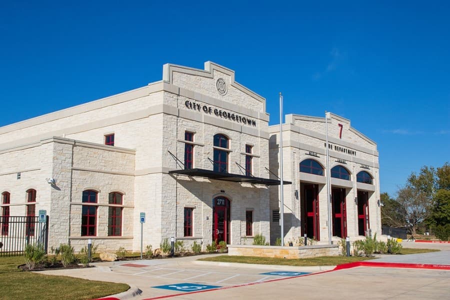 Fire Station No. 7 on the east side of the city will be staffed with an engine company and a medic unit when it opens next spring. (Courtesy city of Georgetown)