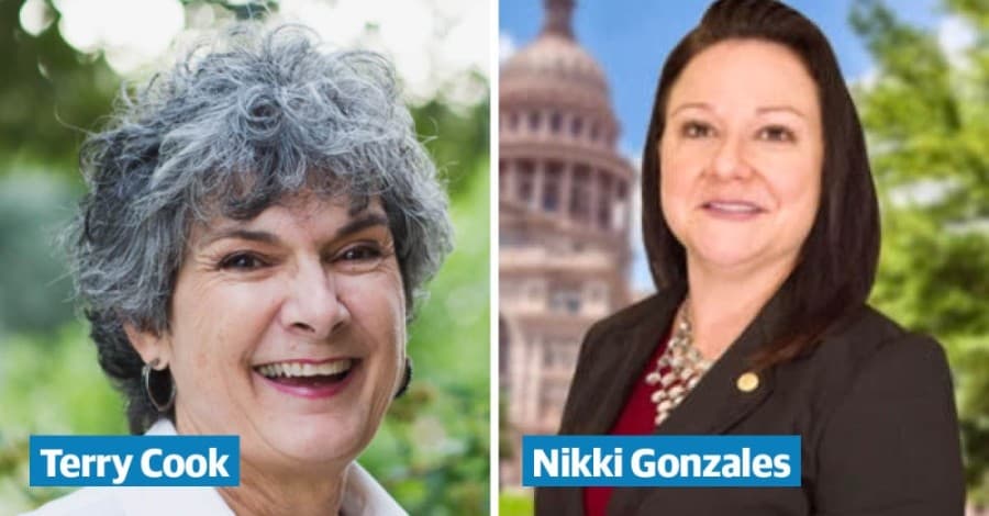 Incumbent Terry Cook is running against Nikki Gonzales for Williamson County Commissioner Precinct 1. (Community Impact staff)