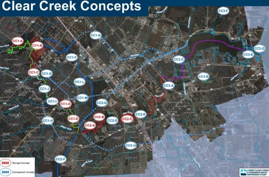Consultants propose building underground tunnels to alleviate Clear Creek flooding