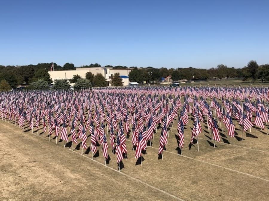 The fourth annual Field of Honor will take place in San Gabriel Park in Georgetown from Nov. 7-15. (Sally Grace Holtgrieve/Community Impact Newspaper)