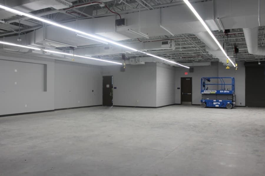 The warehouse lab for the Logistics Management Program will serve as a central food distribution hub for all LSC-Houston North campuses. (Hannah Zedaker/Community Impact Newspaper) 