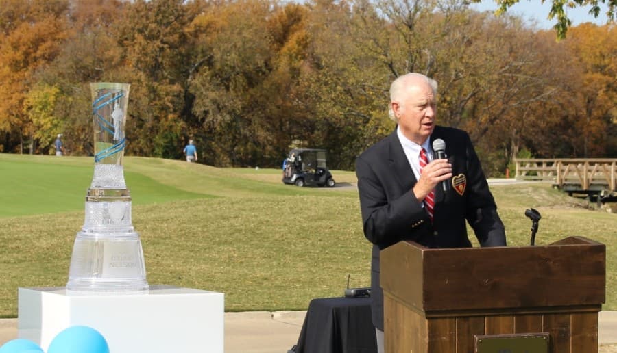 Mike McKinley, president of the Salesmanship Club of Dallas, said the AT&T Byron Nelson has raised $167 million for the Momentous Institute since 1968. (William C. Wadsack/Community Impact Newspaper)