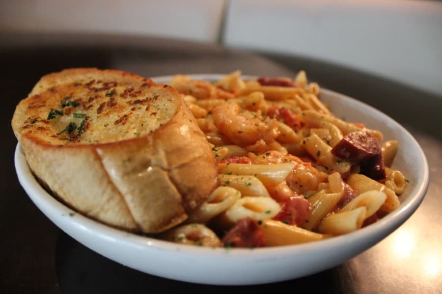 Cajun Creole pasta ($16.00)
This dish mixes creamy Alfredo with a spicy Creole sauce, and includes shrimp and sausage.
(Daniel Houston/Community Impact Newspaper)