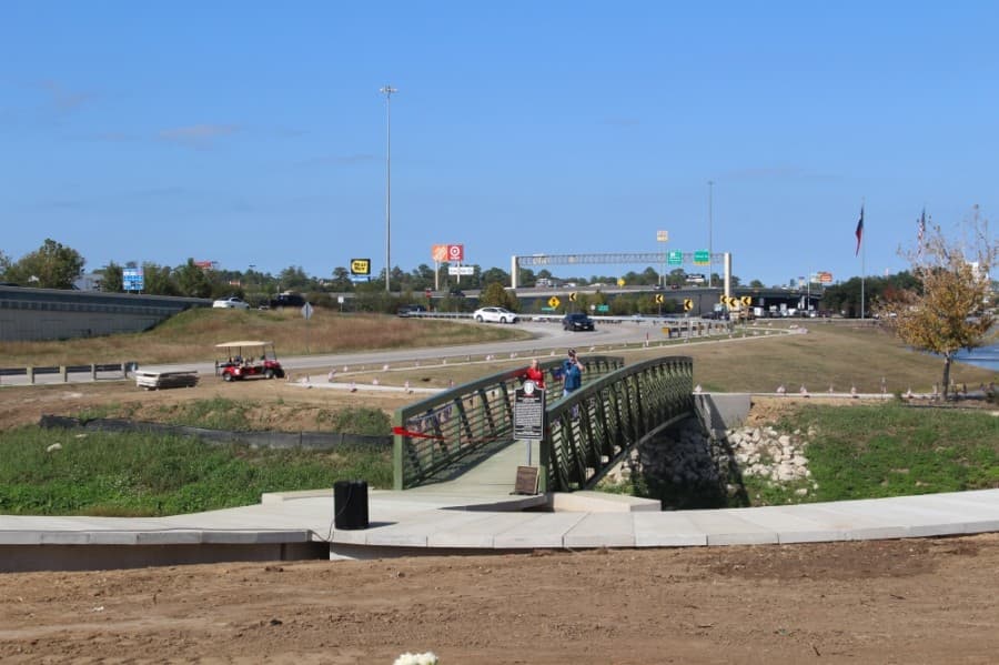 The bridge was dedicated to Sgt. Luther James Dorsey. (Eva Vigh/Community Impact Newspaper)