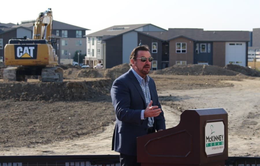 McKinney Mayor George Fuller said the city is glad to have Fire Station No. 11 being built in Craig Ranch. (William C. Wadsack/Community Impact Newspaper)