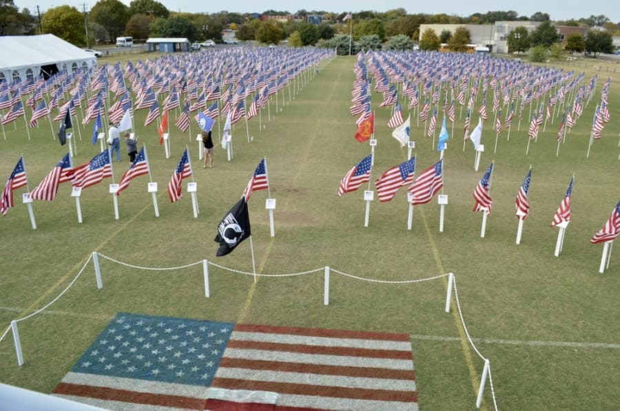 Field of Honor took place Nov. 7-15 at San Gabriel Park in Georgetown. (Taylor Girtman/Community Impact Newspaper)