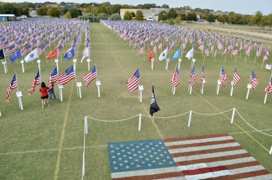 Field of Honor took place Nov. 7-15 at San Gabriel Park in Georgetown. (Taylor Girtman/Community Impact Newspaper)