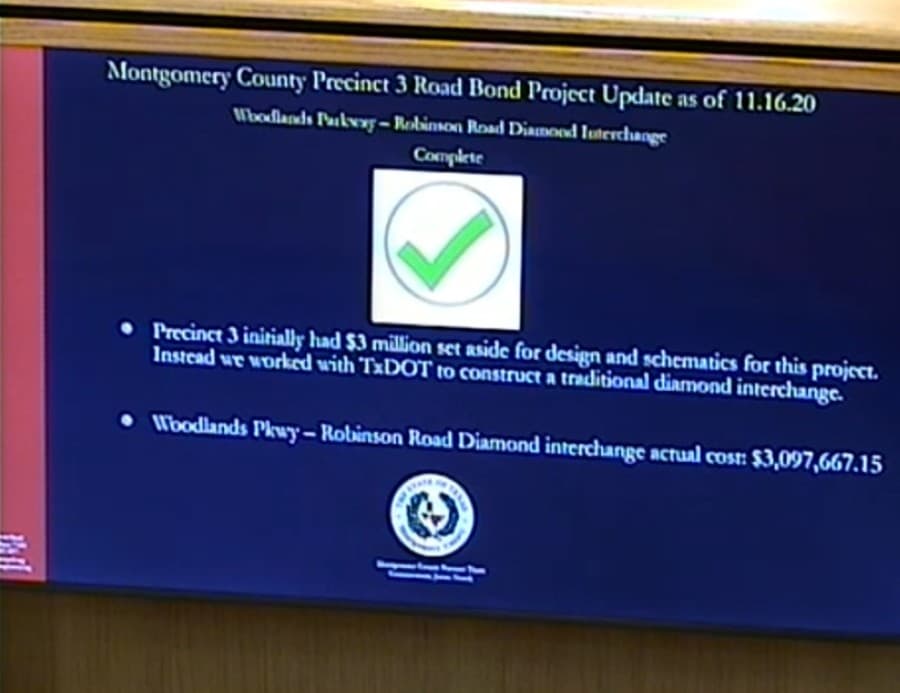 Commissioner: Montgomery County Precinct 3 road bond funds near end with final projects wrapping in 2021
