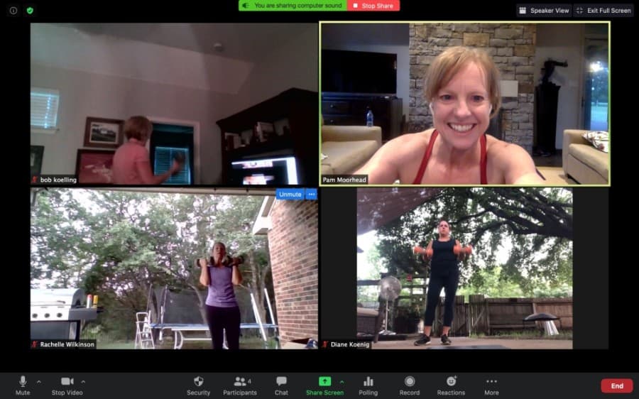 Taking time to talk post-workout is important to the group. (Courtesy Health and Soul Fitness)