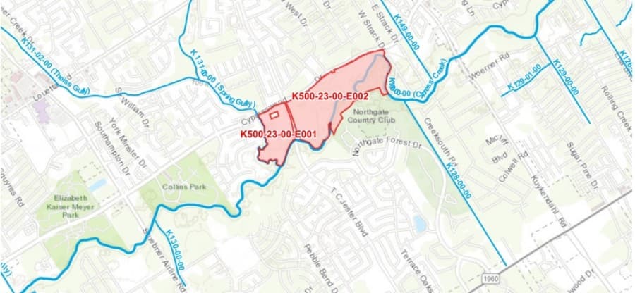Harris County Flood Control District begins preliminary work on TC Jester Stormwater Detention Basin