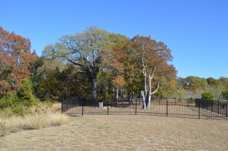 There are 15 graves in the cemetery, including that of Mary Ann Manlove Fisk, Greenleaf Fisk’s first wife. (Taylor Girtman/Community Impact Newspaper)