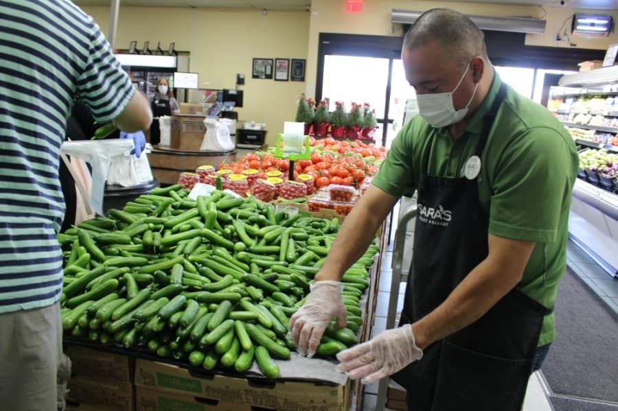 Persian cucumbers are one of the many nontraditional produce items offered in the market. (Olivia Lueckemeyer/Community Impact Newspaper)