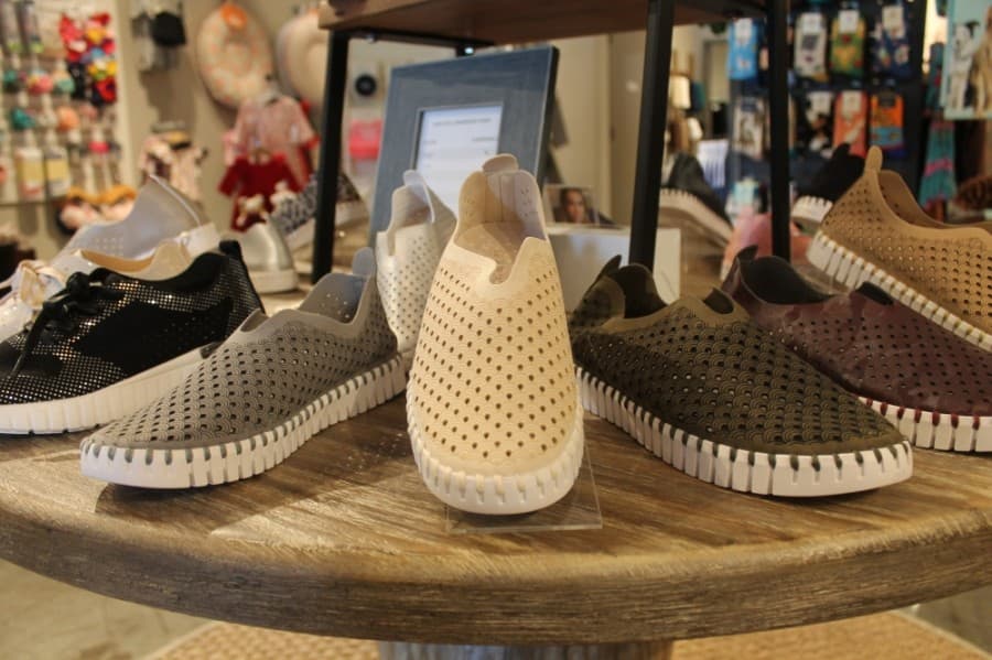 Shoes from Danish designer Ilse Jacobsen are a popular item at Adelaide's. (Colleen Ferguson/Community Impact Newspaper)