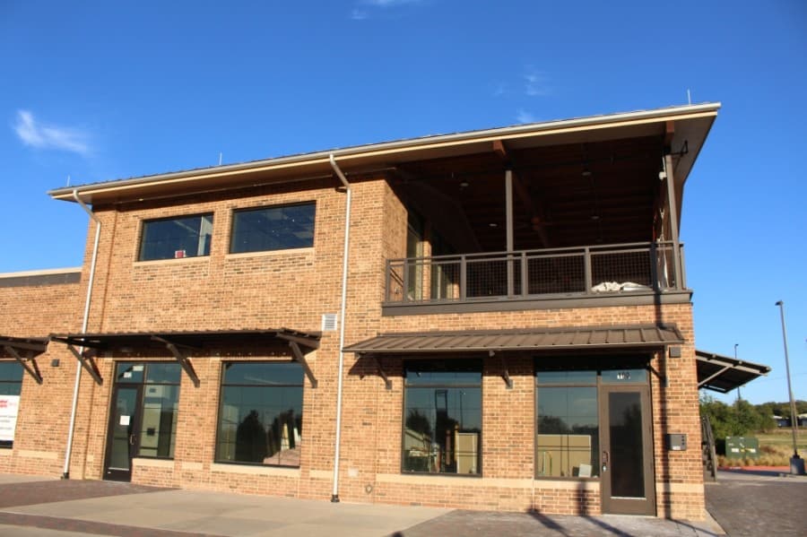 The food hall spans two floors, each of which will have a bar. (Elizabeth Uclés/Community Impact Newspaper)