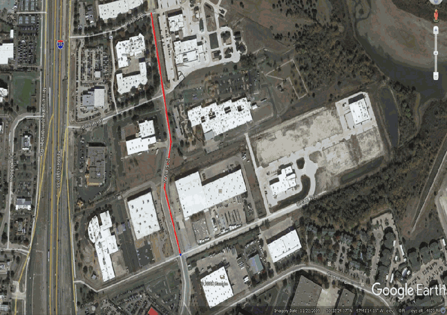 Round Rock City Council approved a resolution for the widening of North Mays Street. (Courtesy Round Rock City Council and Google Earth)