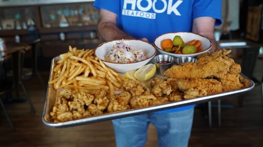 Crawfish, shrimp, crab and fish are on the menu at Off the Hook Seafood in Spring