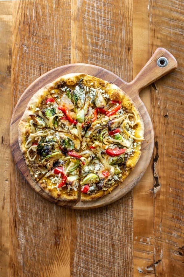 Brussels Sprouts & Goat Cheese Pizza is a Local Table specialty. (Courtesy Local Table)