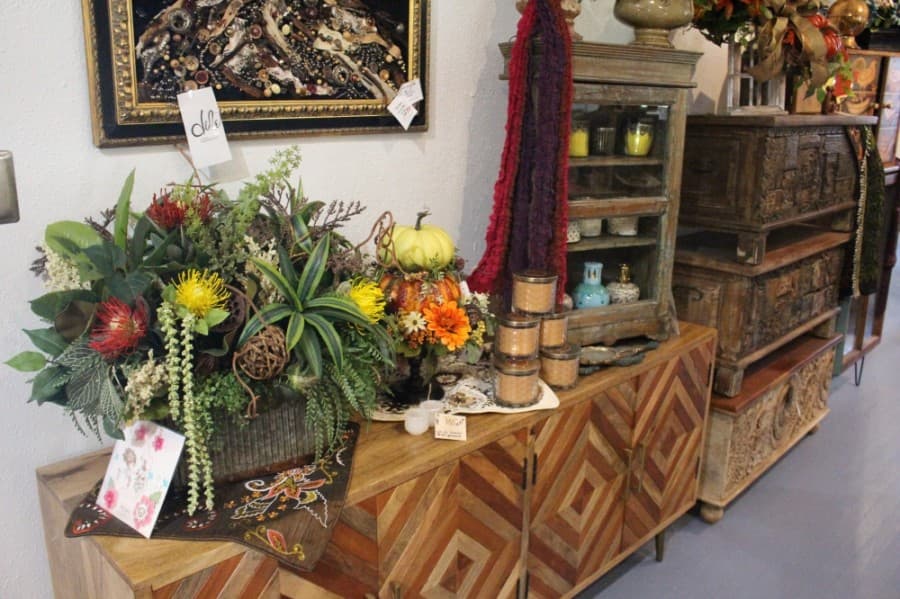 


The store features furniture from Asia as well as work from local artists.