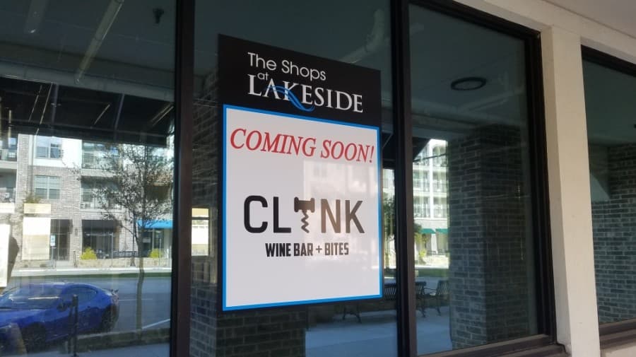 Clink Wine Bar and Bites coming to Shops at Lakeside in Flower Mound