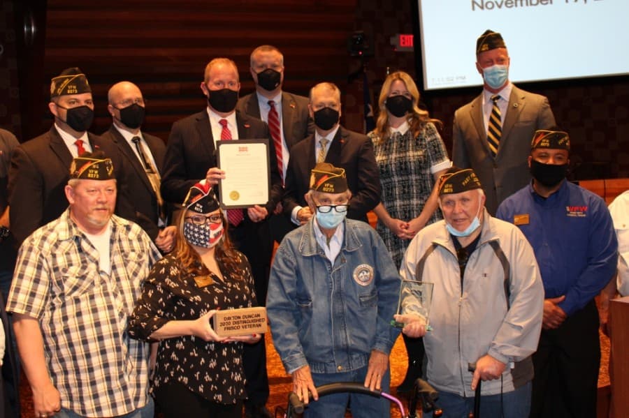 Dayton Duncan honored with Frisco's 2020 Distinguished Veteran of the Year award