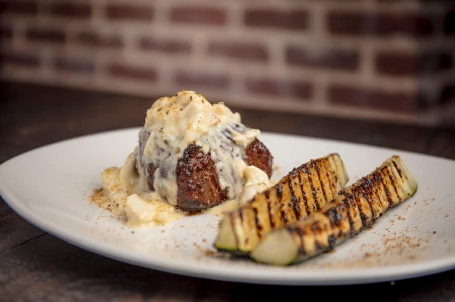 This 7-ounce steak cut is the 44 farms filet. All of Rustico's meats are hormone-free and cooked over a wood-fire grill. (Courtesy Rustico Wood Fired Grill & Wine Bar)