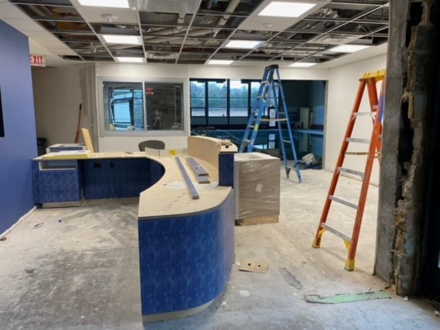The aquatics entrance at the updated McKinney Recreation Center will have a fresh look when renovations are complete. (Courtesy McKinney Parks and Recreation)