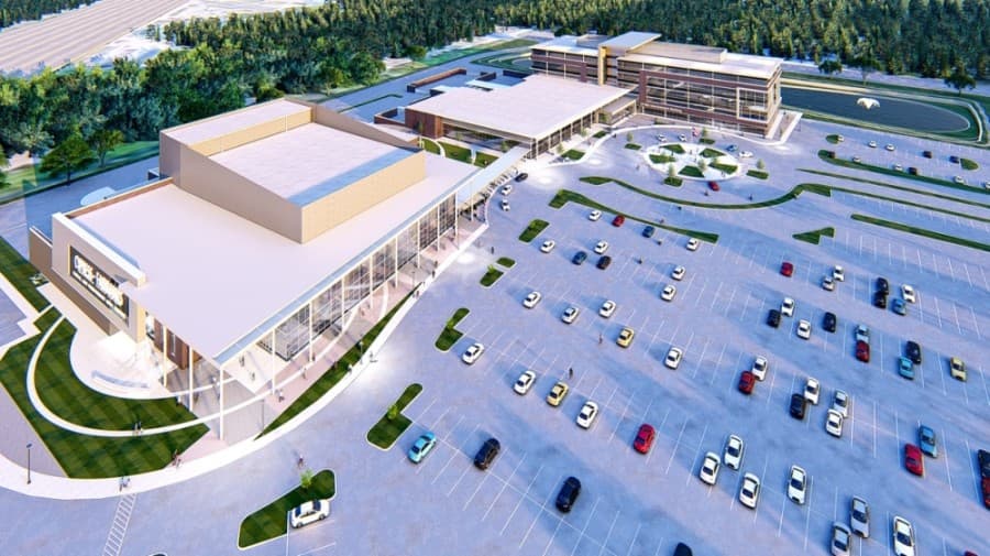 The two new facilities are set to be constructed next to Cy-Fair High School. (Rendering courtesy PBK Architects)