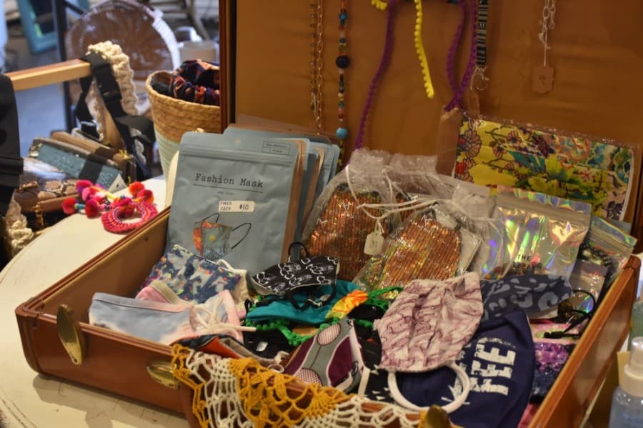 The store added fashionable masks once the pandemic set in. (Makenzie Plusnick/Community Impact Newspaper)