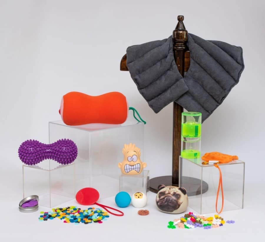 Certain tools are useful for treating certain diagnoses, Wright said. The Anxiety Pack provides sensory tools to cope with stress. (Courtesy Stacy's Sensory Solutions)