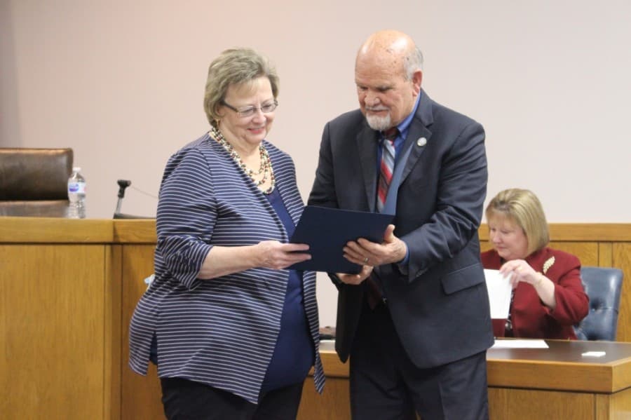 Council Member Paula Settle, left, won the election by a one-vote margin. (Kelly Schafler/Community Impact Newspaper)