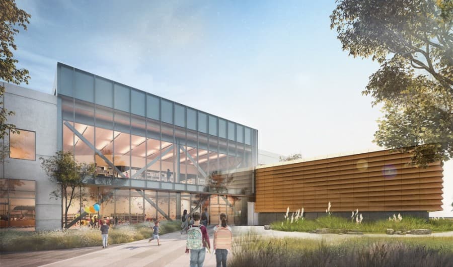 The design for the upcoming Frisco Public Library has already earned an award. (Rendering courtesy Gensler)