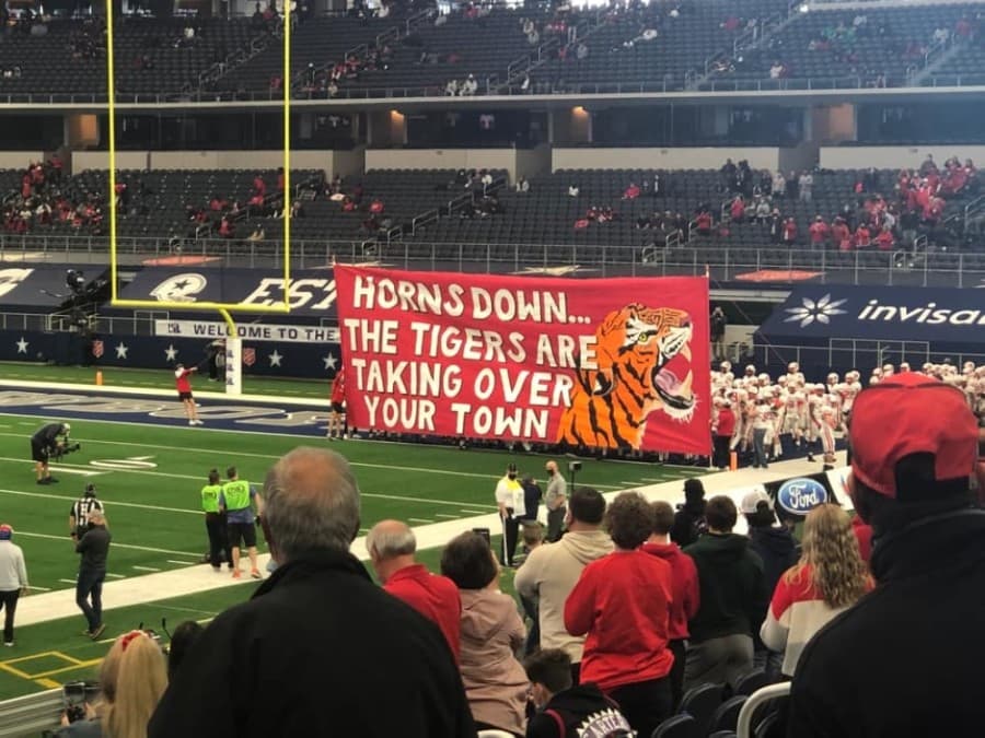 The Katy High School Tigers beat the Cedar Hill Longhorns on Jan. 16 to claim the school’s ninth UIL 6A championship title. (Courtesy Vanessa Silva)