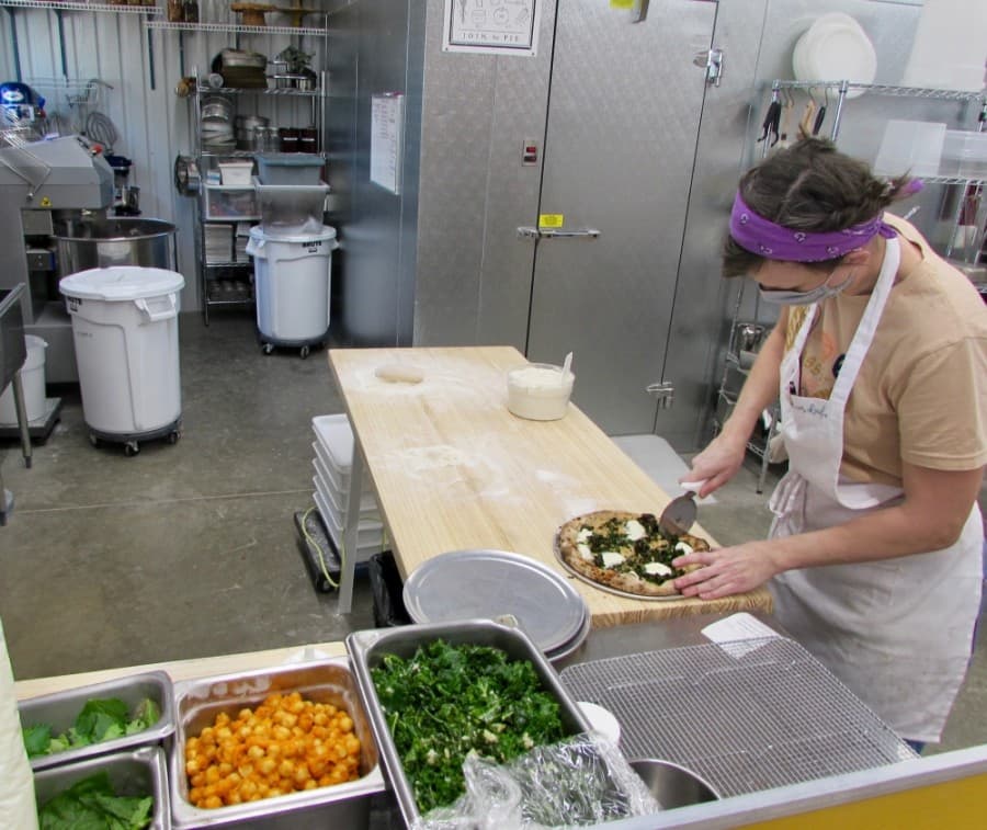 Abby Jane Bakeshop offers pizzas made to order. (Nicholas Cicale/Community Impact Newspaper)
