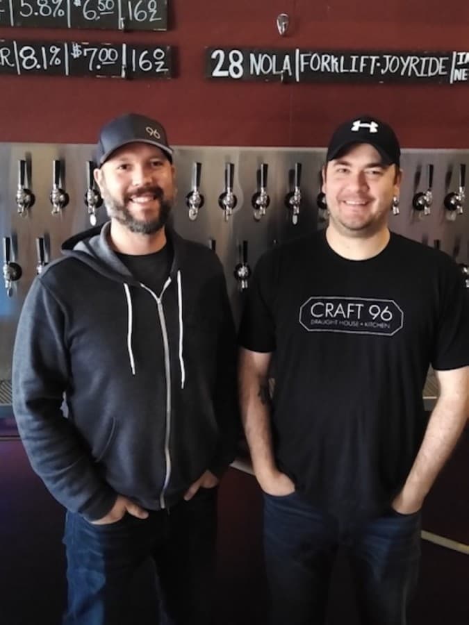John Amato (left) and Jason Daly also own and operate Craft 96 Draught House + Kitchen in League City. 