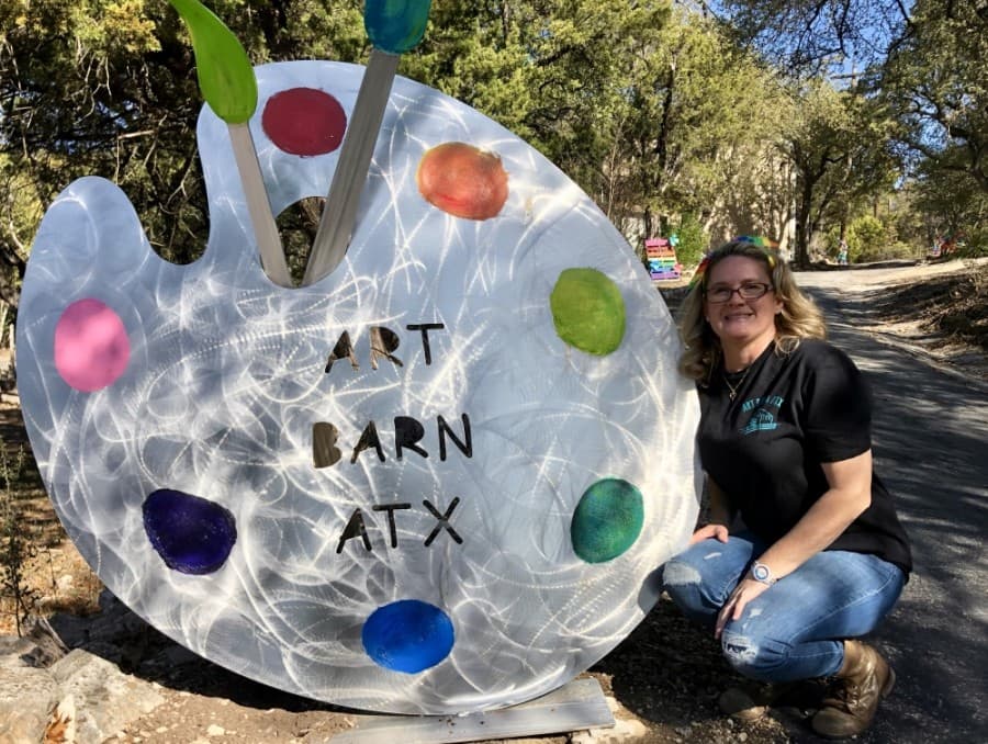Art Barn ATX is located in Leander near Lake Travis. (Sally Grace Holtgrieve/Community Impact Newspaper)