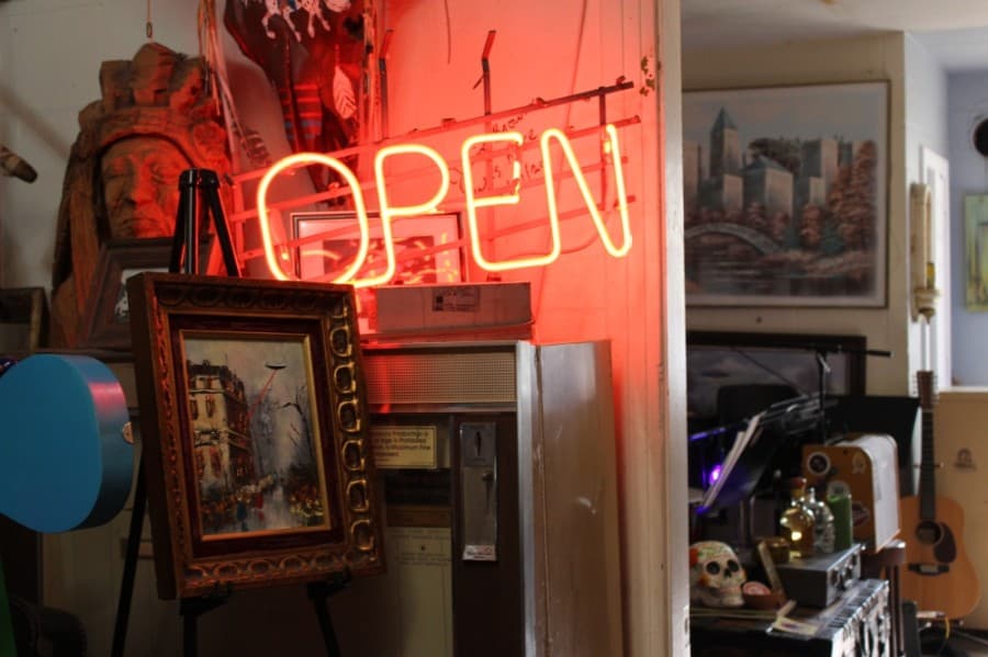 The shop hosts a weekly community event on Saturdays at 7 p.m. in which customers can listen to live music or play a game of chess. (Adriana Rezal/Community Impact Newspaper)