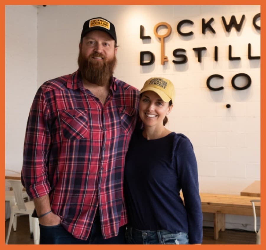 Husband-and-wife duo Evan and Sally Batt opened Lockwood Distilling Co. in 2019 in Richardson’s Lockwood District. (Liesbeth Powers/Community Impact Newspaper)