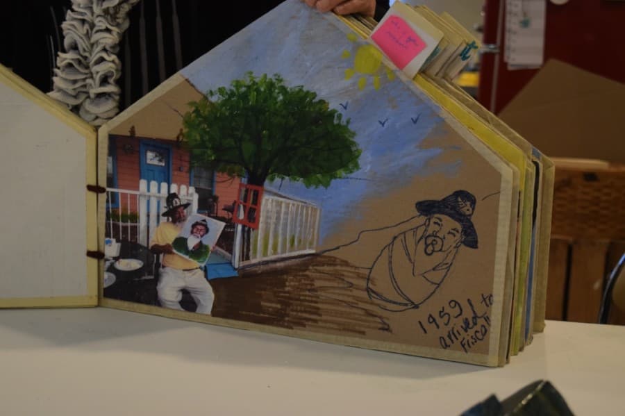 Nazanin Ahmady first bought the house from Armondo Balderramos in 2018. Balderramos, who lived in the house as a child, can still be seen helping around the property and even creating artwork. (By Matt Payne)
