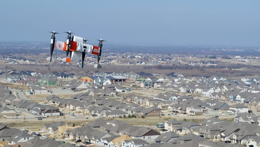 Drone developed by Bell makes first delivery as part of transportation innovation project
