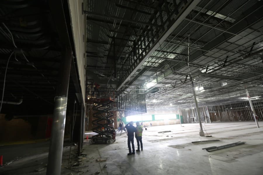 The interior of Greentown Labs Houston is seen during construction. (Courtesy Greentown Labs)