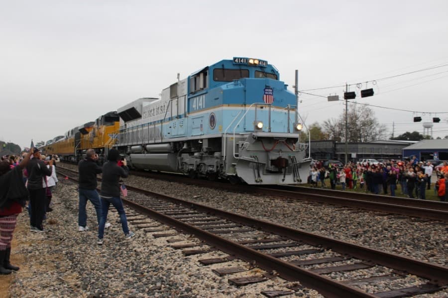 Locomotive that carried body of President George H.W. Bush finds home in College Station