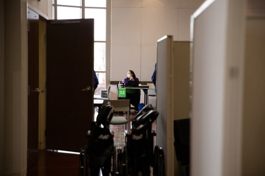 woman at desk