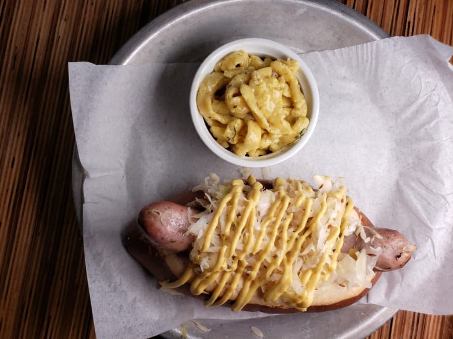 Braised in beer and char-grilled, Watershed offers various German cuisine like Bratwurst. Price is $12.50 (Courtesy Watershed)