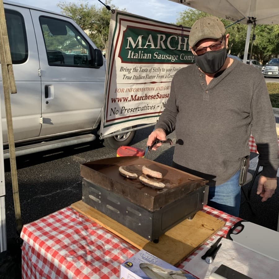 Amenities such as live music offerings and vendor samples returned to The Woodlands Farmer's Market at Grogan's Mill in late 2020. (Courtesy Jennifer Robinson)