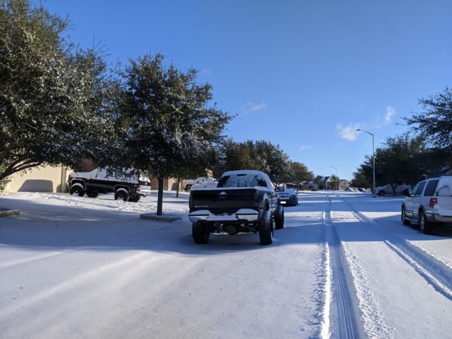 Much of Central Texas received up to 4 inches of snow this weekend. (Lauren Canterberry/Community Impact Newspaper)