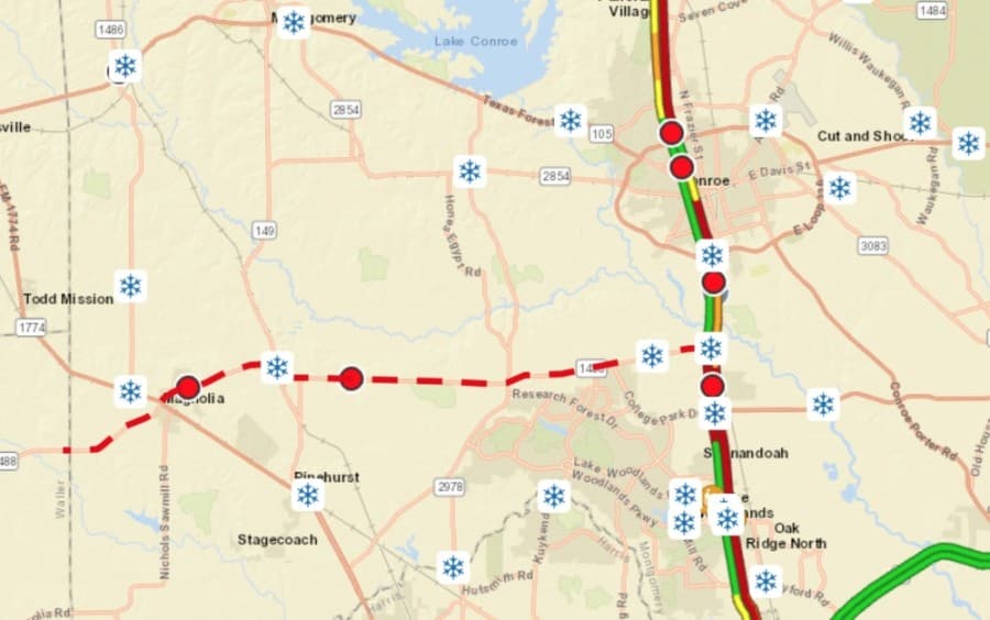 UPDATED: Montgomery County roads remain closed due to ice and snow; Shenandoah to open City Hall as warming center