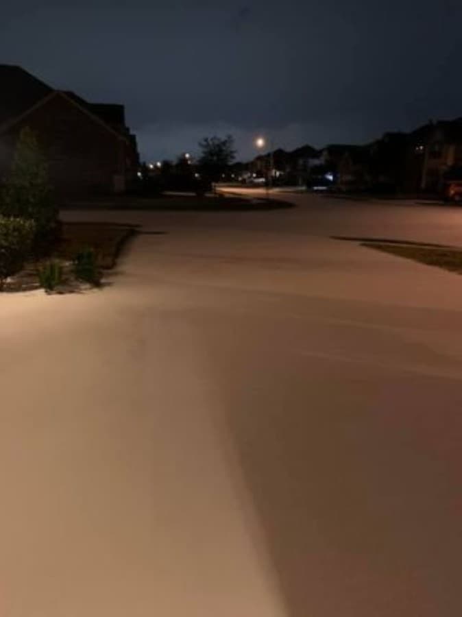The Westwood neighborhood saw snow sticking to the ground around 5 a.m. Feb. 15. (Courtesy Sylvia Trevino)