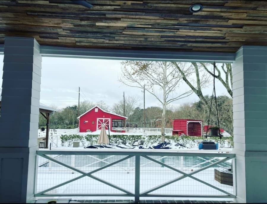A winter storm brought snow to Old Katy on Feb. 15. (Courtesy Katherine Norton)